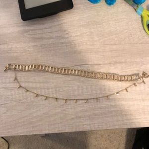 Gold choker double necklace